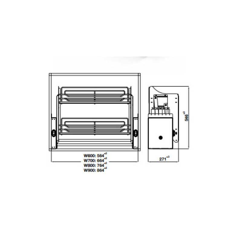 Bộ rổ nâng hạ Hafele Oria 504.76.508 900mm0