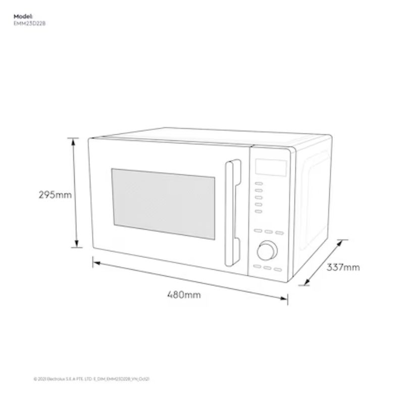 Lò vi sóng mini 23L Electrolux EMM23D22B2