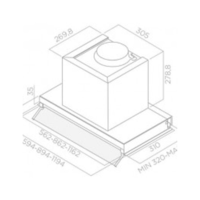 Máy hút mùi âm tủ Elica BOX IN S LED IX/A86.4/P31/D/I PRF01147611