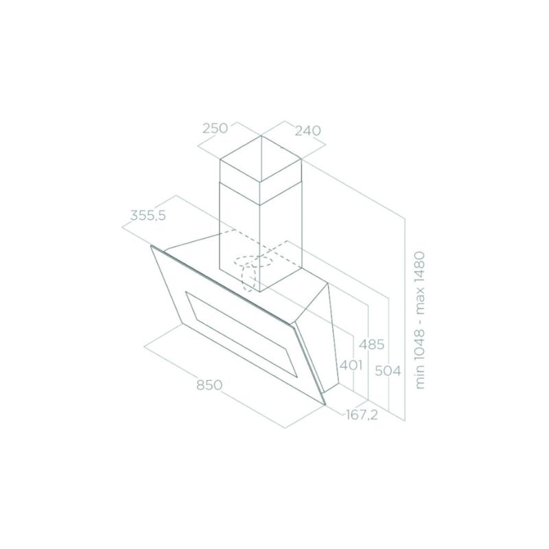 Máy hút mùi áp tường Elica BLOOM BL/A/85 PRF01644592