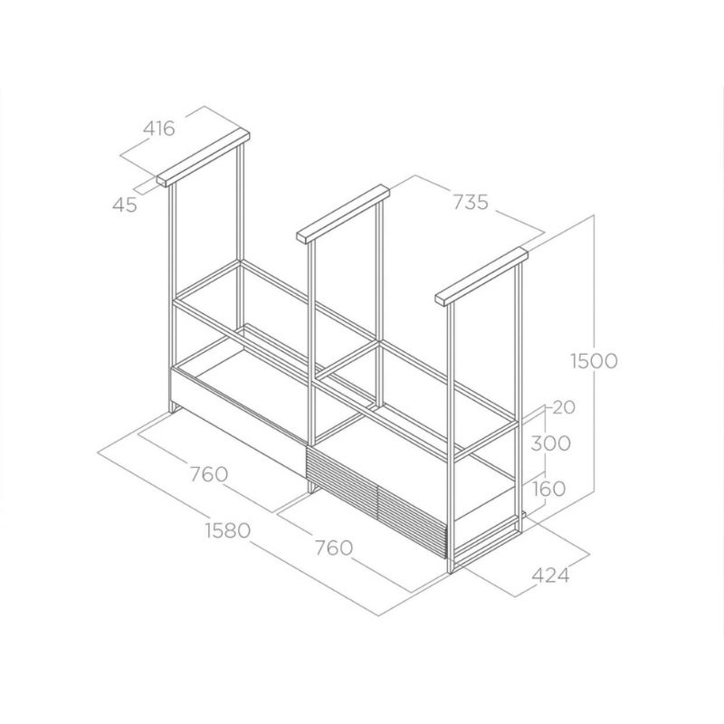 Máy hút mùi áp tường Elica OPEN SUITE BL/F/160 PRF01670073