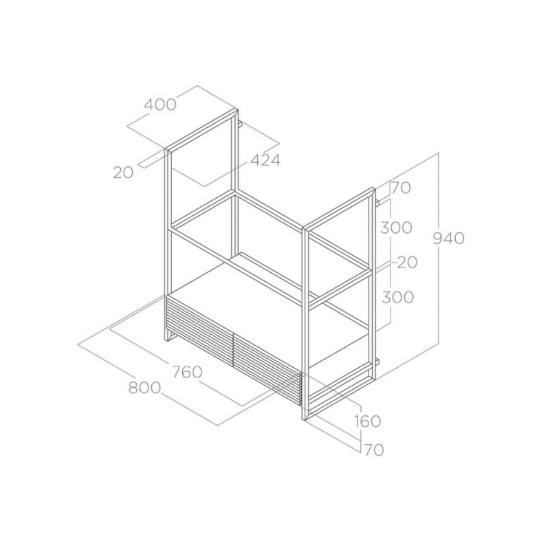 Máy hút mùi áp tường Elica OPEN SUITE BL/F/80 PRF01667034