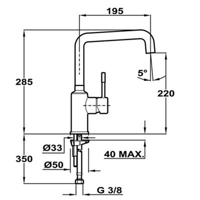 Vòi rửa chén bát Teka Frame0