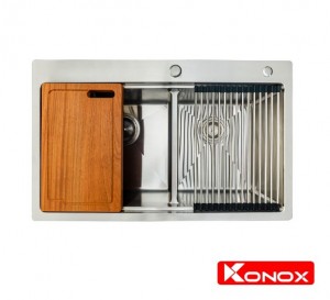 Chậu rửa chén bát Konox Workstation - Topmount Series KN8250TD