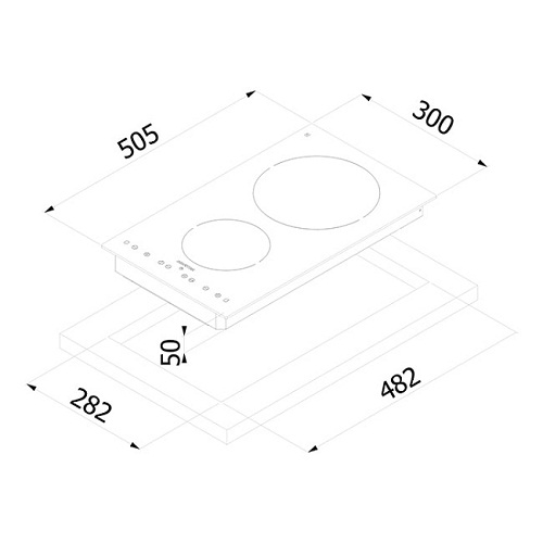 Bếp từ Dudoff London 2 bếp Viva (ID-Z02)0