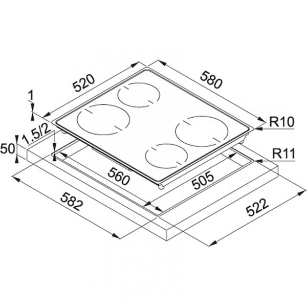 Bếp từ Franke FH FS 584 4I PWL T BK(108.0373.671)0