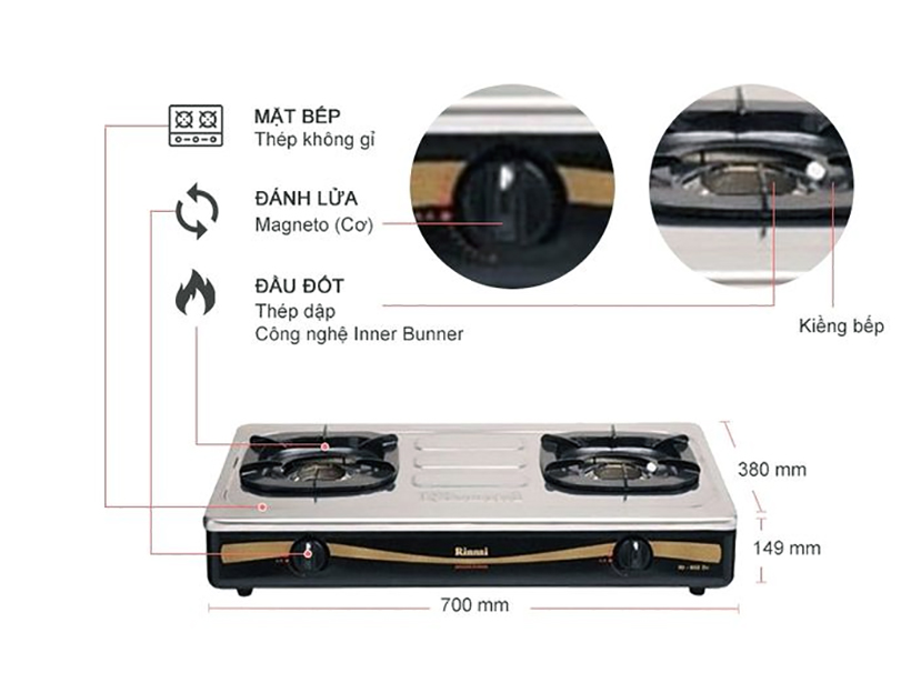 Bếp ga Rinnai RI-602DI1