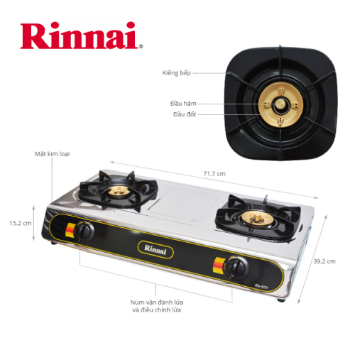 Bếp ga Rinnai RV-577BK8