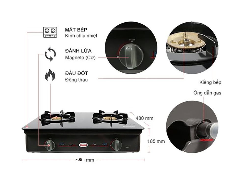 Bếp ga Rinnai RV-8711-GL2