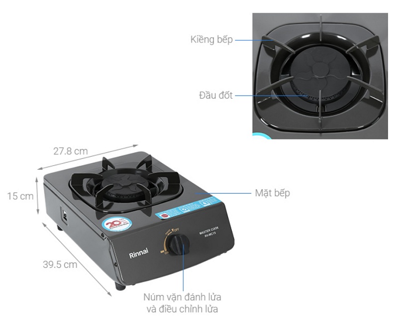 Bếp ga Rinnai RV-MC15G4