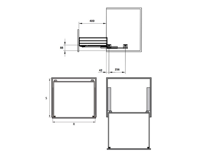 Bộ Rổ Xoong Nồi Cappella 900mm Hafele 549.08.0342