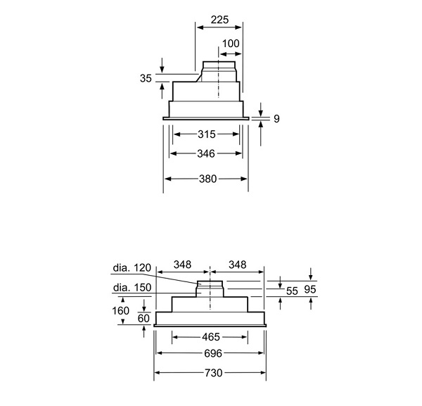 Máy hút mùi Bosch DHL755BL2