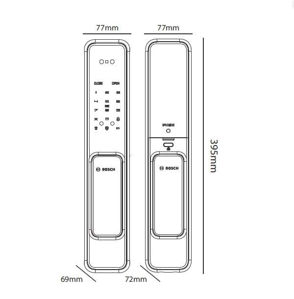 Khóa cửa điện tử Bosch EL 600BKB màu đen3