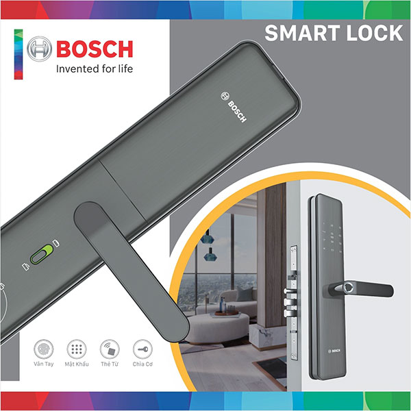 Khóa cửa điện tử Bosch ID 40PKB màu đen3