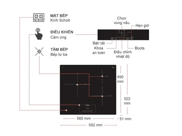 Bếp từ Bosch PUJ611BB5E0