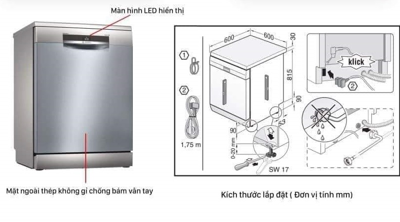 Máy rửa bát Bosch SMS6ECI03E3