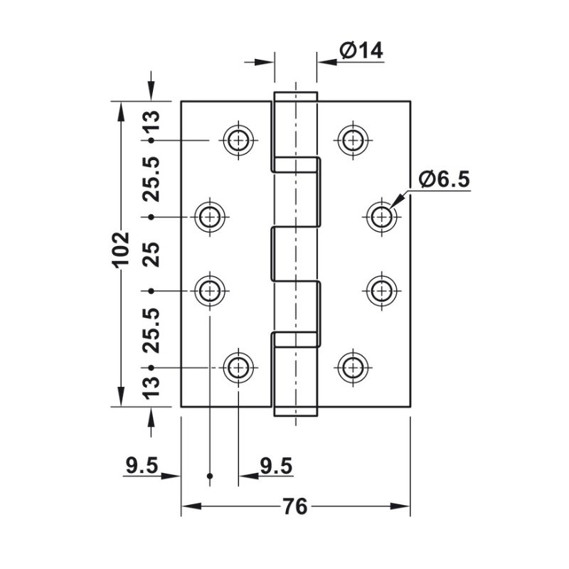 Bản Lề Lá 2 Vòng Bi 120Kg Hafele 926.98.0430