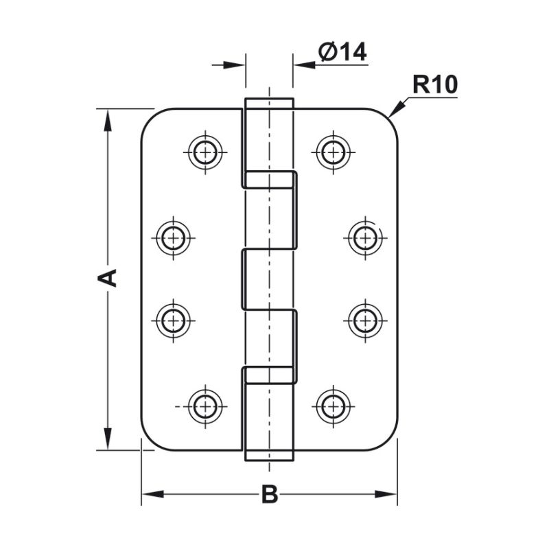 Bản Lề Lá 2 Vòng Bi 120Kg Hafele 926.98.0431