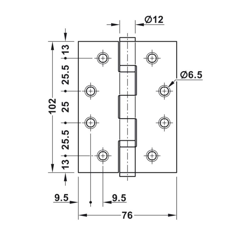 Bản Lề Lá 2 Vòng Bi 120Kg Hafele 926.98.0480