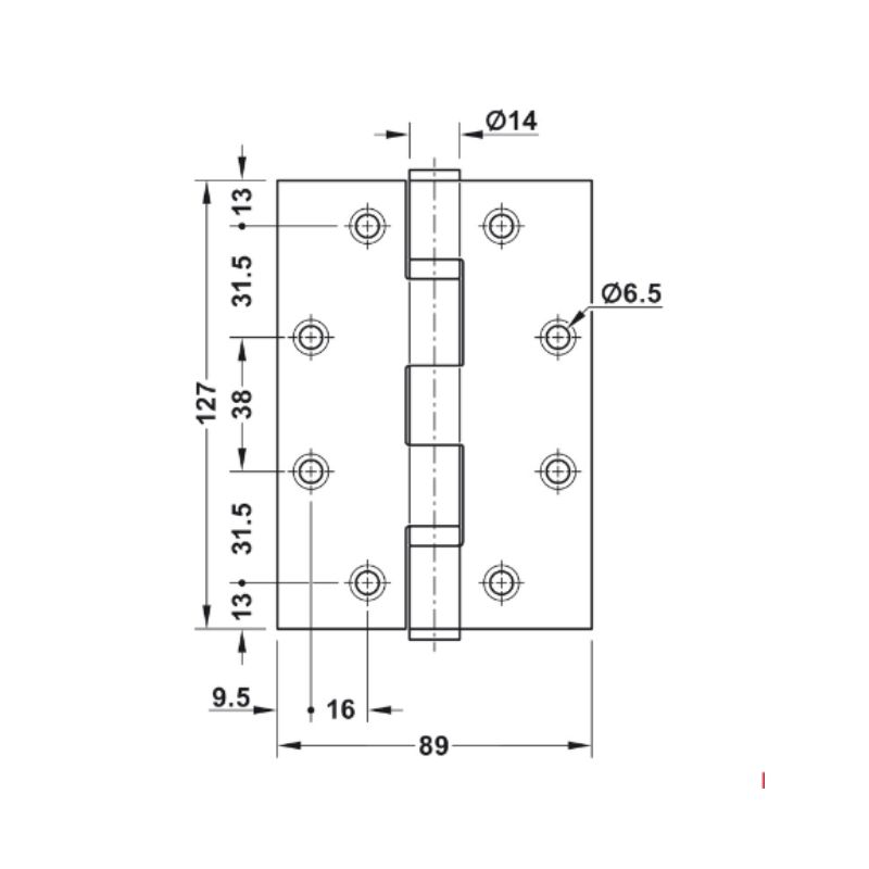 Bản lề lá 2 vòng bi Hafele 926.98.1380