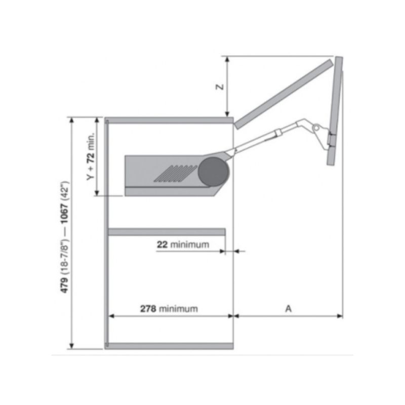 Hộp Lực Tay Nâng Blum Aventos HF-22 372.94.0330