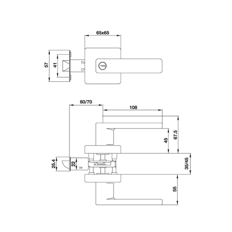 Khóa tay nắm gạt cửa WC Häfele DIY 499.63.9730