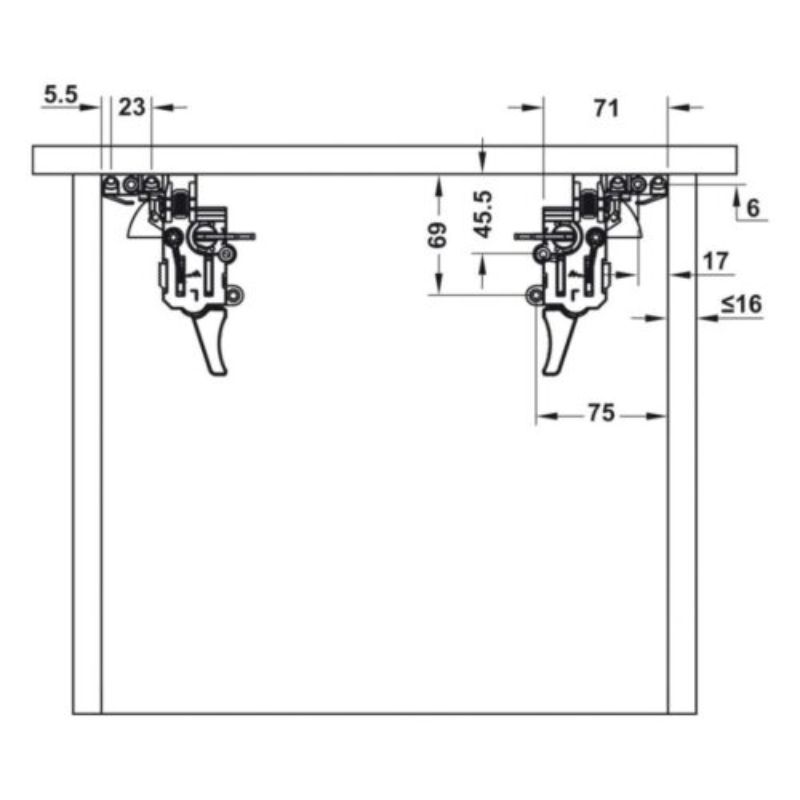 Ray âm EPC Evo 350mm giảm chấn Hafele 433.32.0722