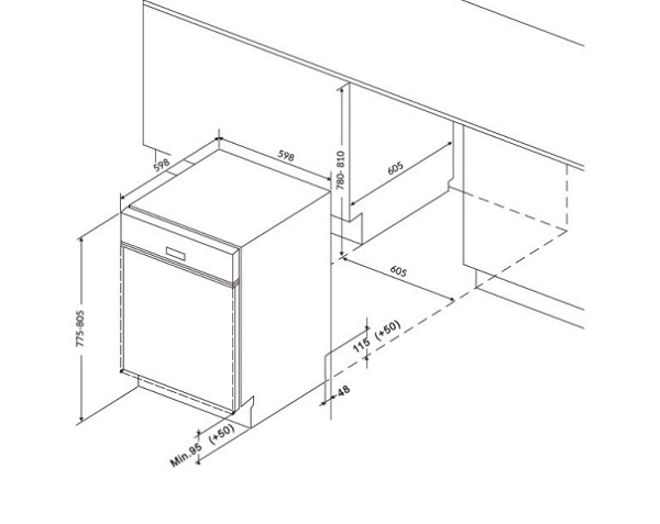 Máy rửa bát 16 bộ Eurosun SMK82EU88G0