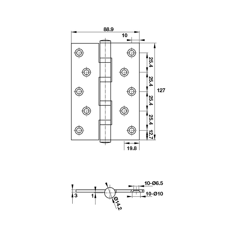 Bản lề lá 2BB Hafele 926.25.1040