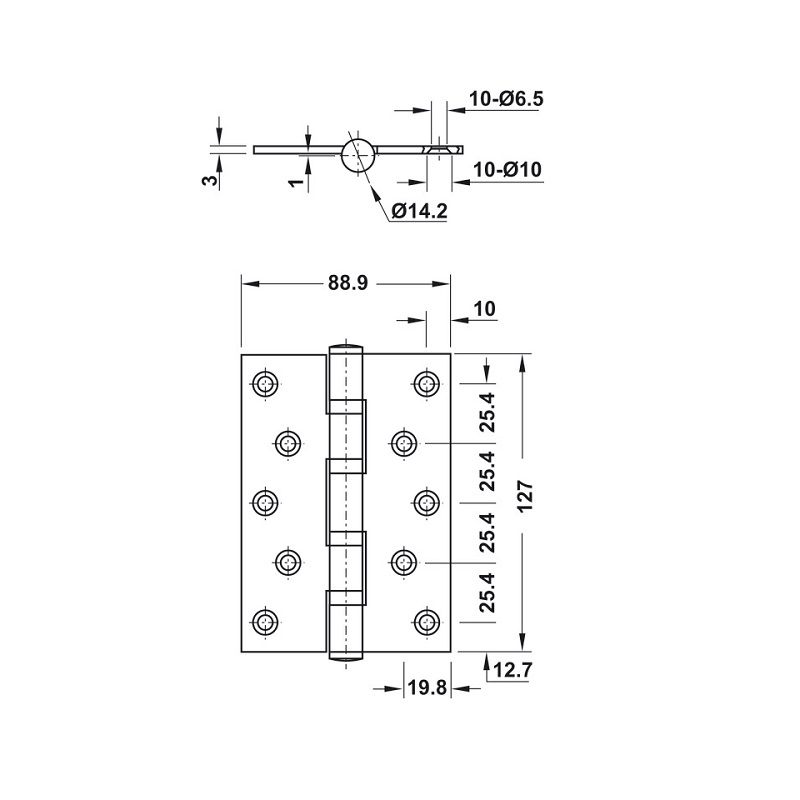 Bản lề lá 4BB Hafele 926.25.5050