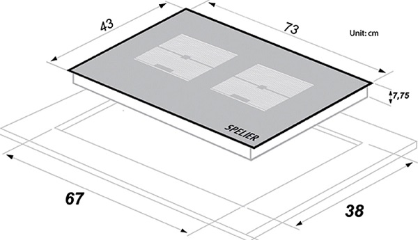 Bếp từ đôi Spelier SPE IC 1188 EG1