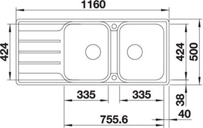 Chậu rửa bát Blanco LEMIS 8S-IF 2373731