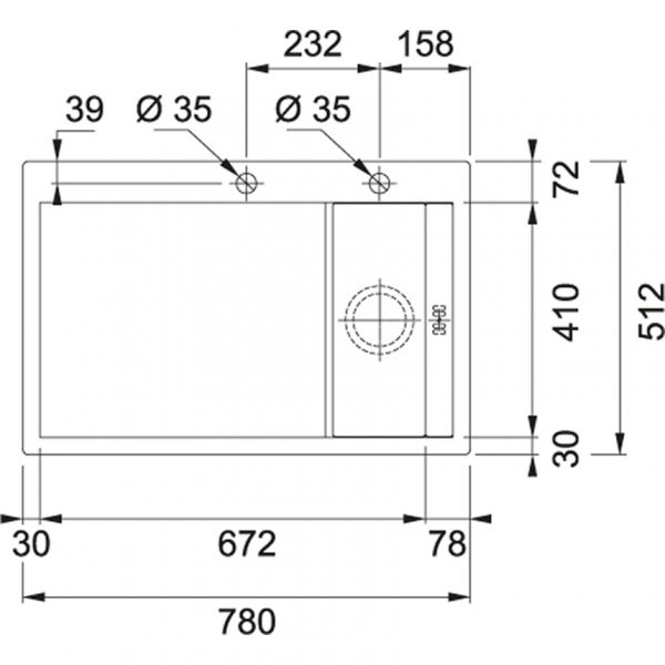 Chậu rửa Franke loại đơn CLV 210 BK (127.0306.327)0