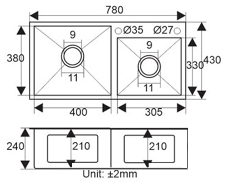 Chậu rửa bát Sevilla SV-7843L0