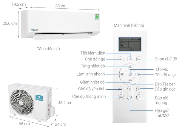 Điều hòa 1 chiều Casper LC09FS332