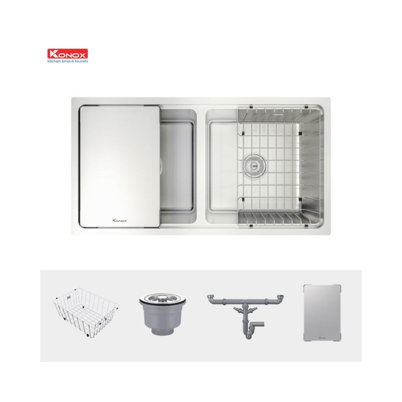 Chậu rửa bát Konox Workstation - Undermount Sink KN8646DU Dekor Basic1