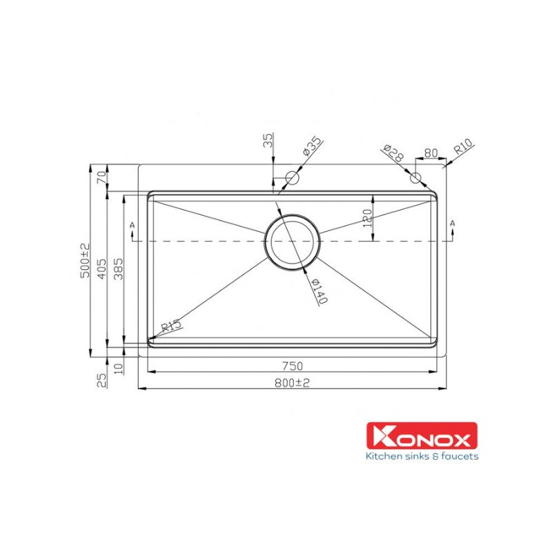 Chậu rửa bát Workstation - Topmount Sink KN8050TS Basic2