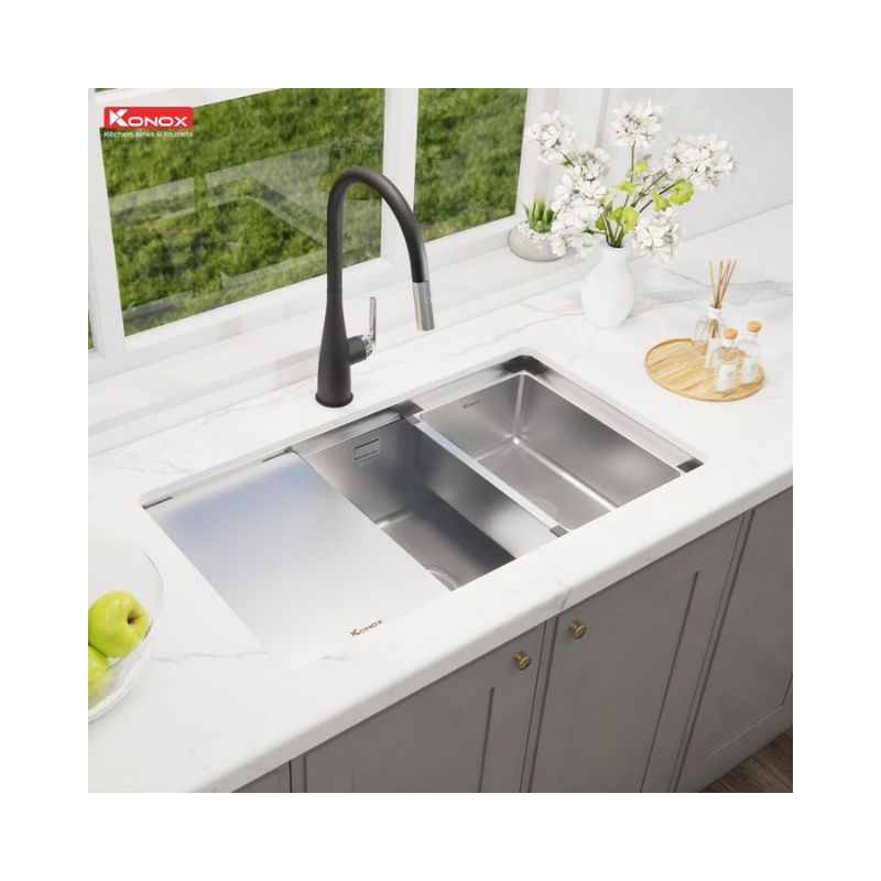 Chậu rửa bát Konox Workstation Undermount Sink KN8146SU Dekor0