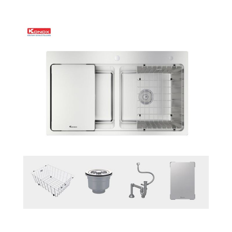 Chậu rửa bát Konox Workstation Undermount Sink KN8651TD Dekor Basic1