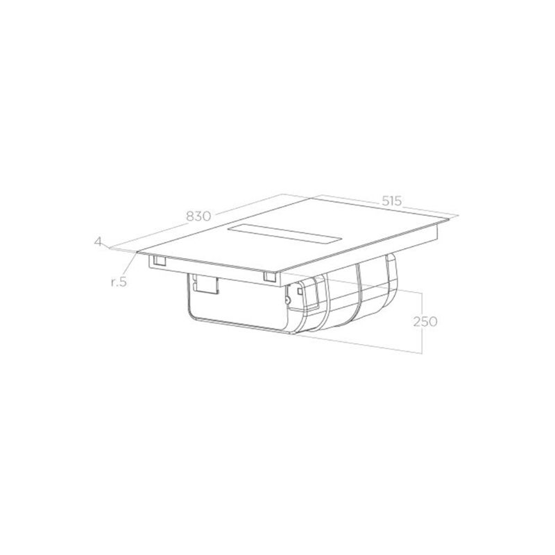 Bếp từ kết hợp máy hút mùi Elica NIKOLATESLA FIT XL BL/A/83 PRF01794762