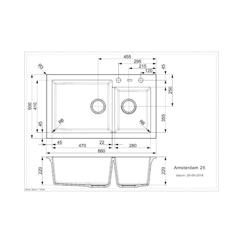 Chậu rửa bát 2 hố Reginox AMSTERDAM 25 HMH.R310940