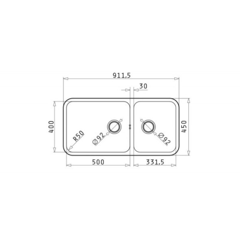 Chậu rửa bát Elica Relia 2B 1094029300