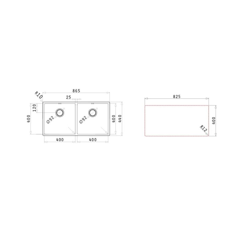 Chậu rửa chén inox 2 hố Elica Astris 2B 1010310010