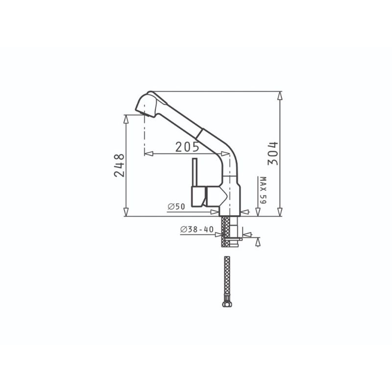 Vòi rửa bát Elica Balata Chrome 951610010