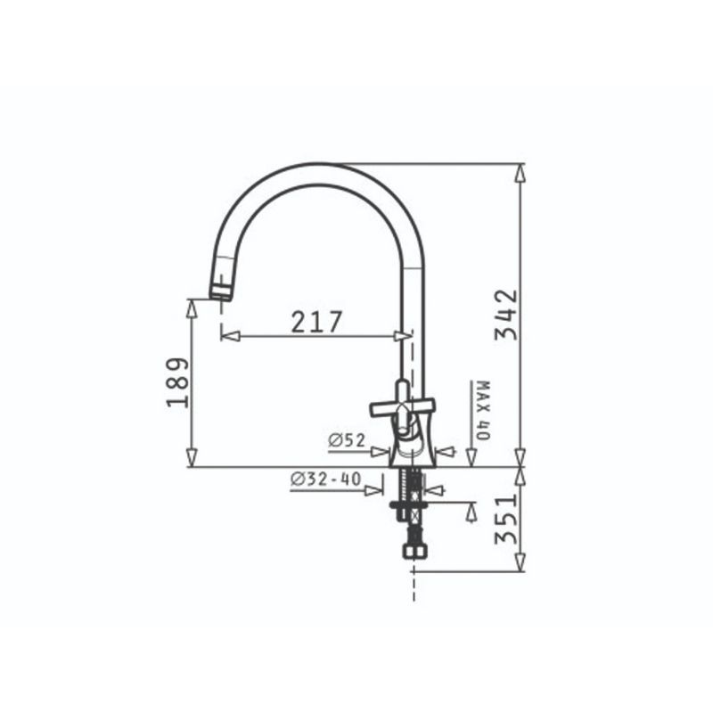 Vòi rửa chén Elica Alegreto Chrome 951310010