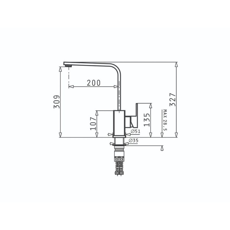 Vòi rửa chén Elica Cecilia Stainless Steel 0909173010