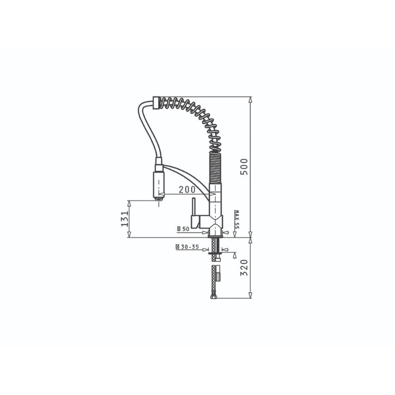 Vòi rửa chén Elica Cresento Chrome 0950110010