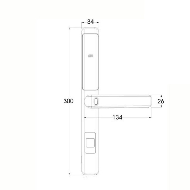 Khóa cửa điện tử Demax SL101 BL - APP WIFI0