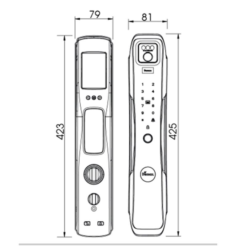 Khóa cửa thông minh nhận diện khuôn mặt FACE ID-3D Demax SL918 PB0