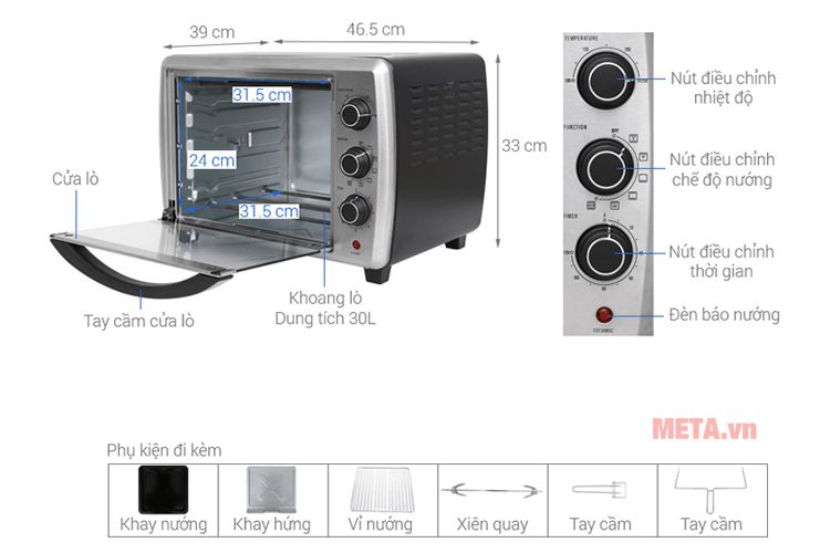 Lò nướng Electrolux EOT30MXC1